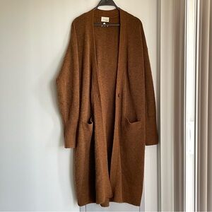 ARITZIA WILFRED FREE Brown Alpaca and Wool Mix Cardigan